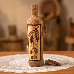 Botellas artesanales acabado de madera